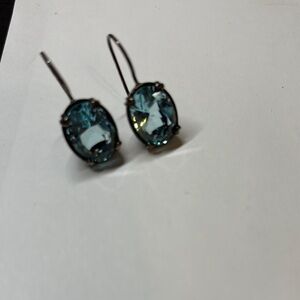 Elegant Blue Gemstone Earrings